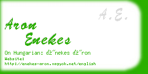 aron enekes business card